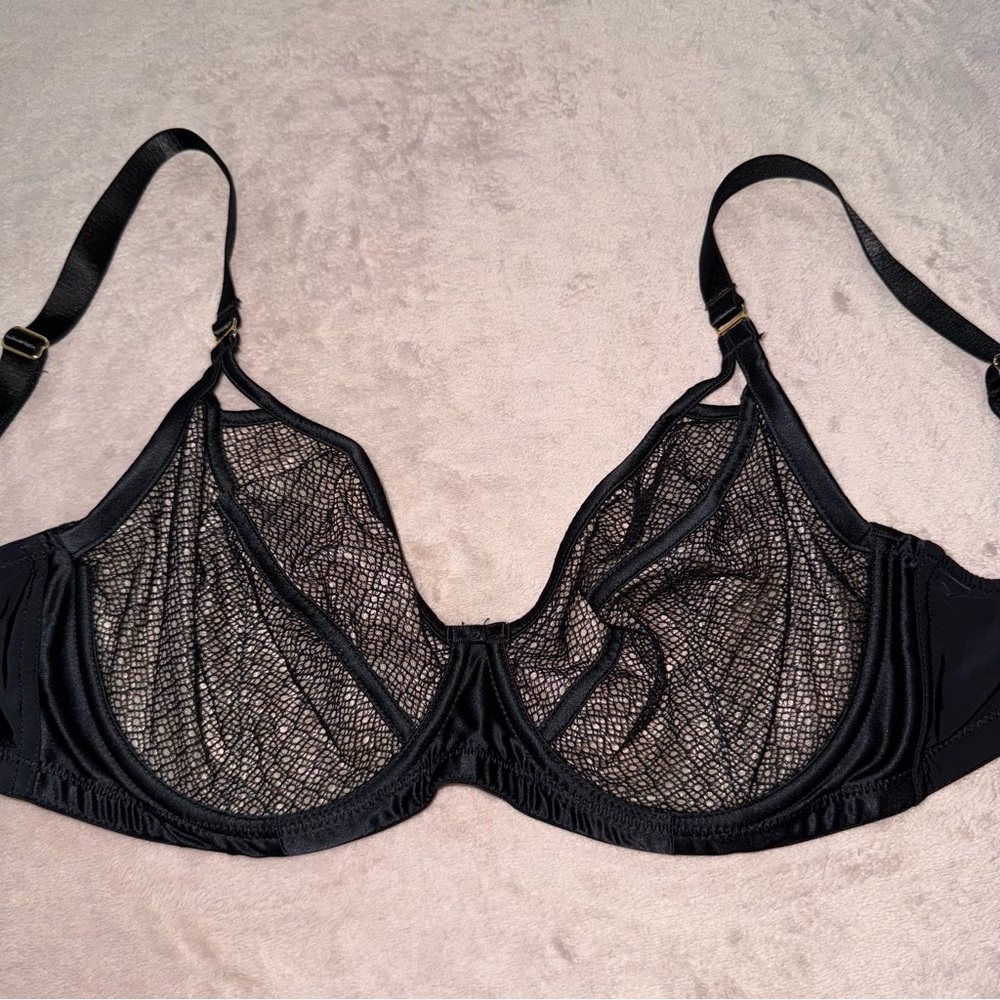 Panache black lace bra size 34E - Picture 1 of 9